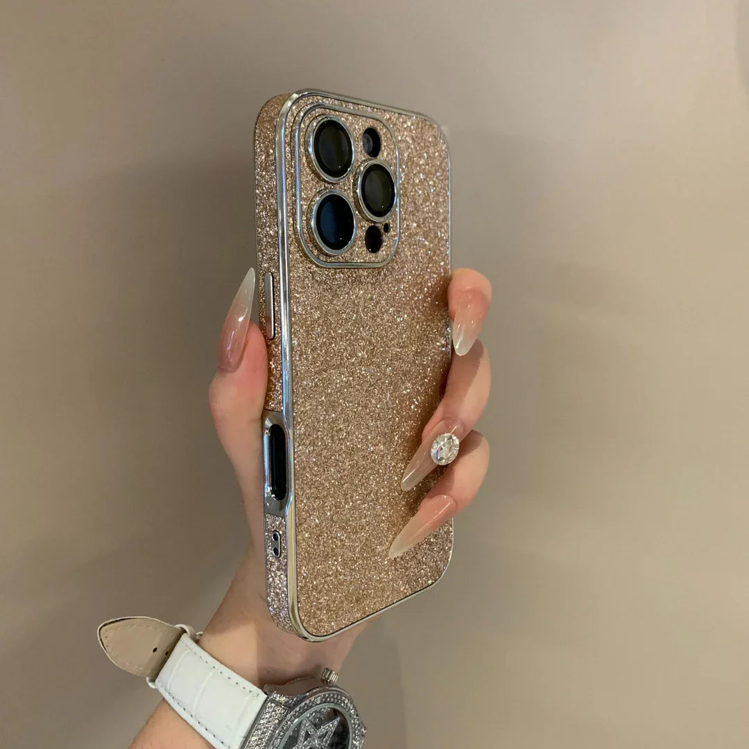 Sparkle Minimalist iPhone Case With Camera Protector