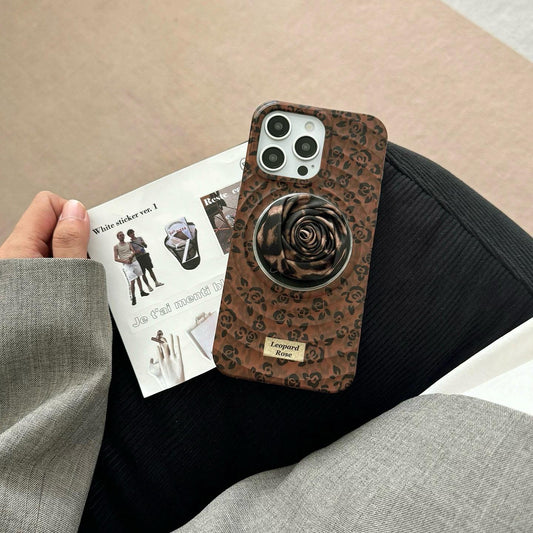 Custodia per iPhone Leopard Rose